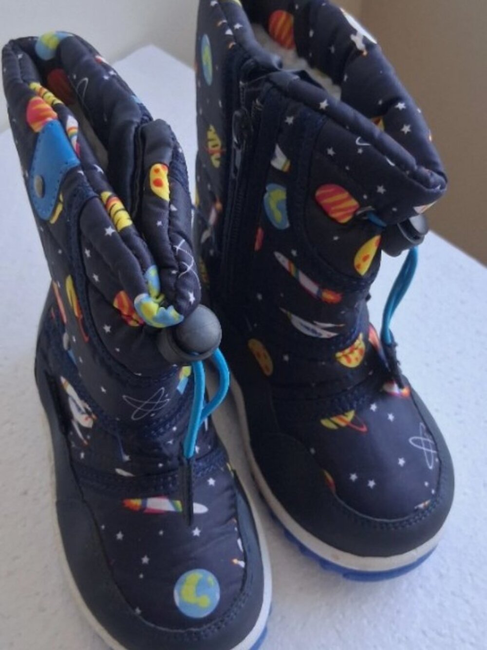 Merence Boys Winter Snow Boots Warm Mid Calf Outdoor Ski Boots- Toddler Size 9.5